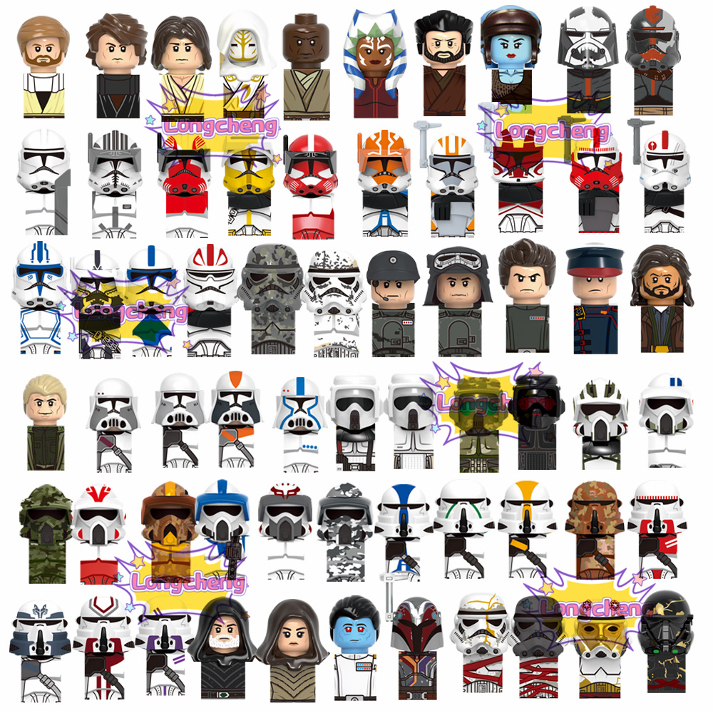 Popular SW Space Wars Darth Mini Assembly Figs Clone Trooper Droids Jedi Anakin Skywalker Plastic Building Blocks Set Kids Gift