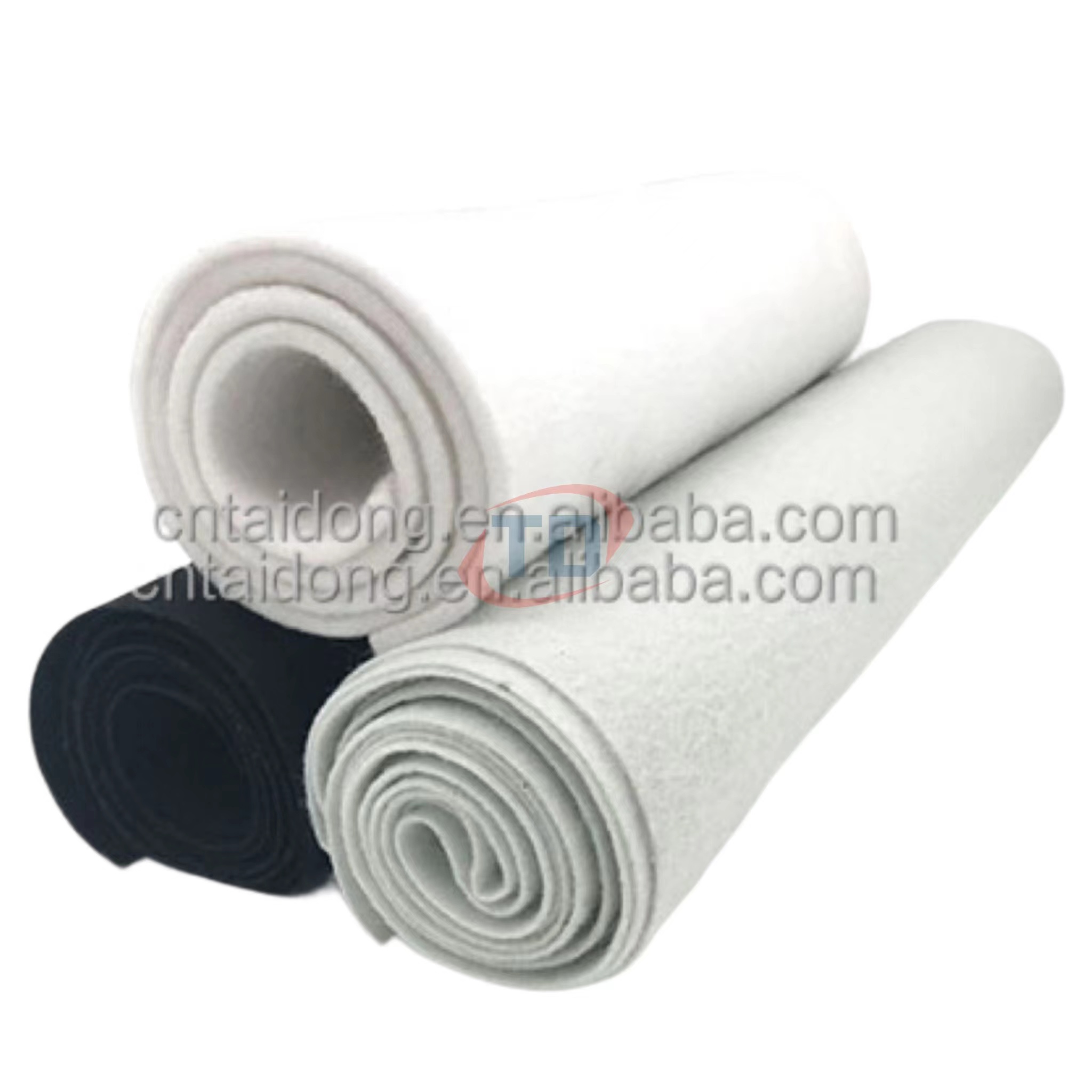 Polyester Polypropylene 100gsm-1000gsm Needle Punched Short Fiber Non Woven Geotextiles