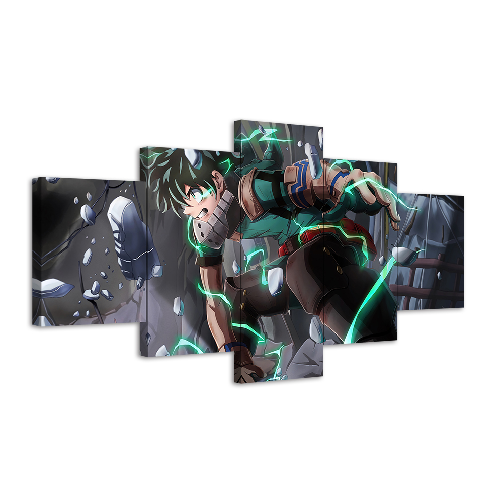 5 шт. постеры из аниме Izuku картина маслом на холсте обои моя геройская академия декор для гостиной настенные стикеры фон декор