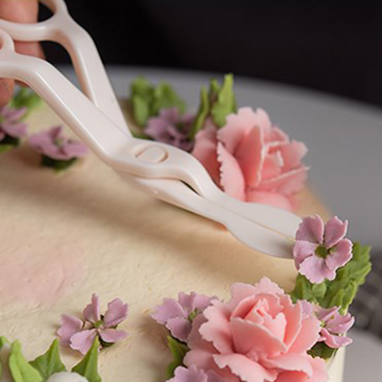 DIY Baking Decorate Tool Cream Flower Transfer Plastic Handle Cake