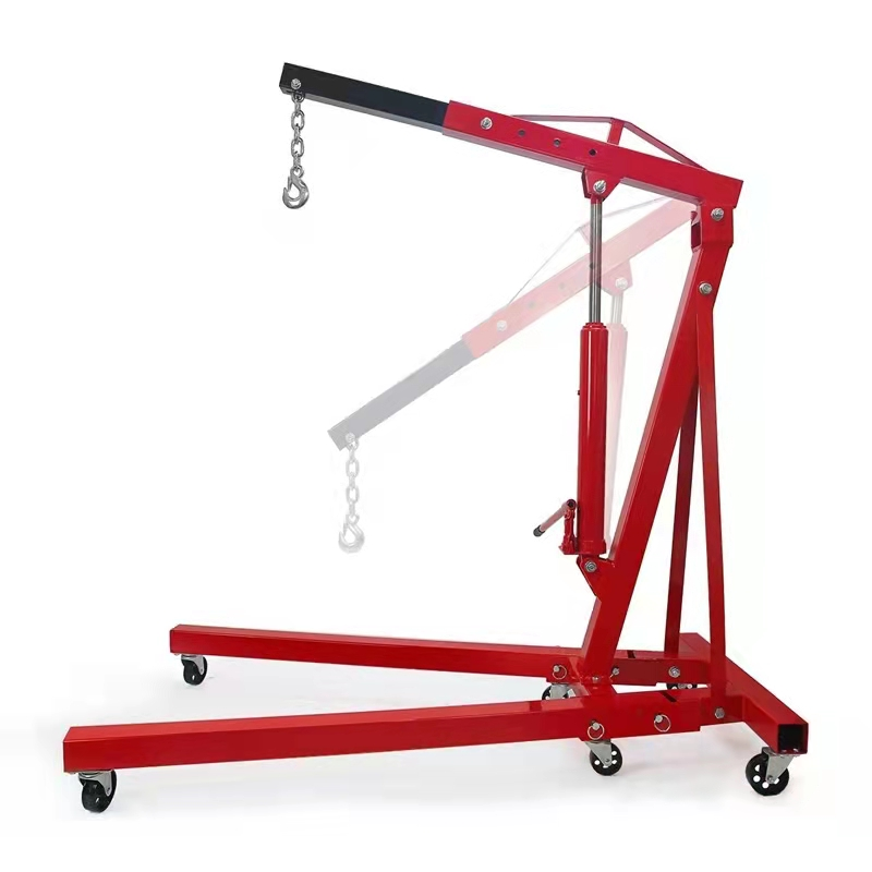 3 ton 2ton heavy duty foldable hydraulic lifter small shop crane jack for engine crane jack