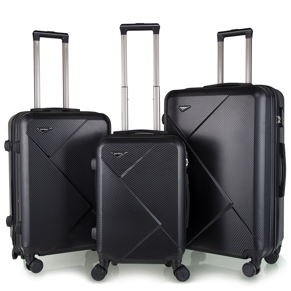 Stylish ABS travel bags 20 24 28 inches luggage bags cases 3 piece luggage sets suitcase