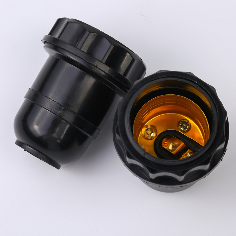 2021 hot sale e27 D2195 black plastic lampholder e27 bakelite lampholder hot sale for brazil market