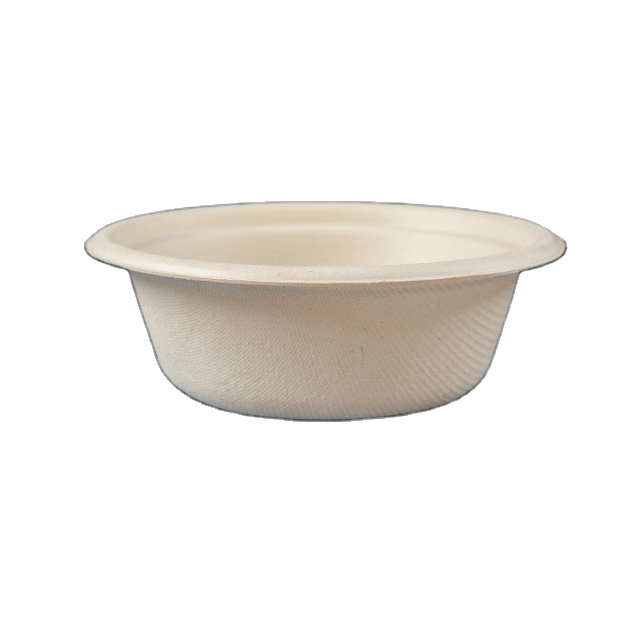 1500ml Greaseproof Bagasse Pulp Moulded Biodegradable Microwave Safe Take Away Salad Bowl Disposable