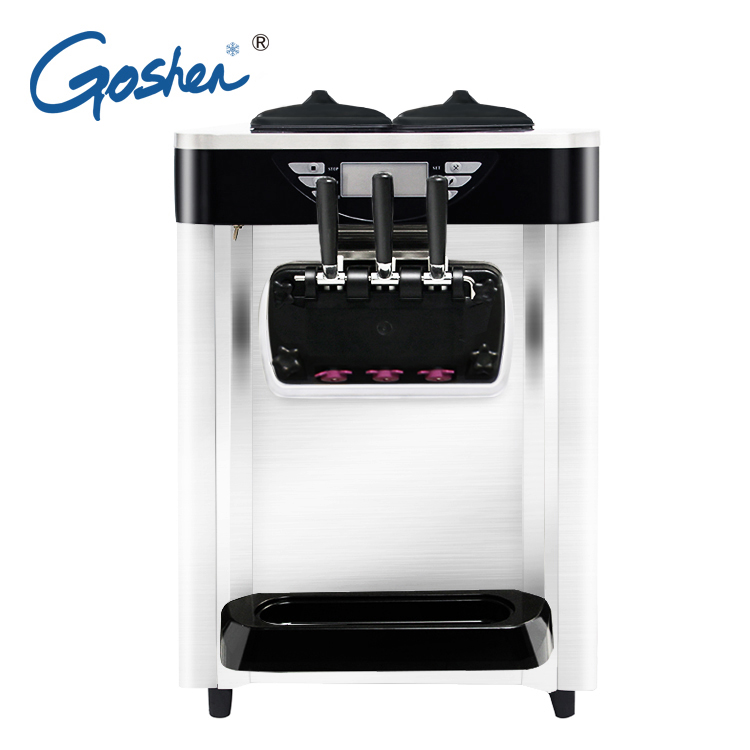 Free Standing Frozen Yogurt Mini Three Flavours Soft Serve Ice Cream Maker Machine