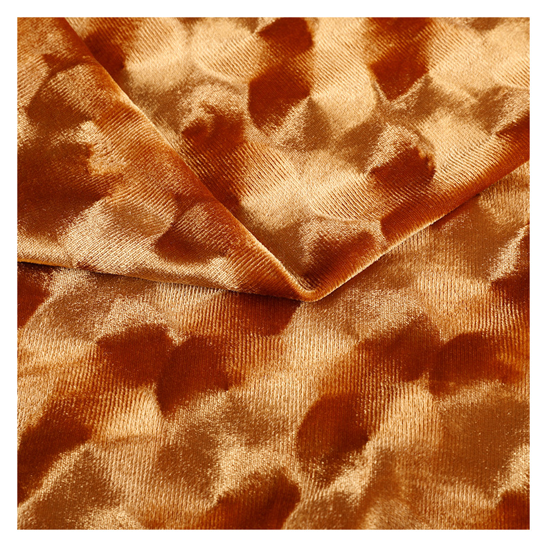 circle pattern stretchy velvet fabric