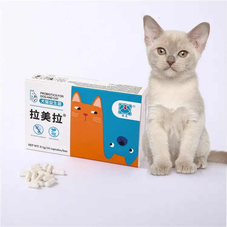 Convenient Probiotics Supplement Capsule Tablet Solve Diarrhea Vomiting Bad Breath Kitten Puppy Probiotics Cats Probiotics