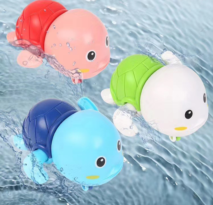 baby bath toys cartoon animals tortoise floating shower toys Clockwork class splashing toys