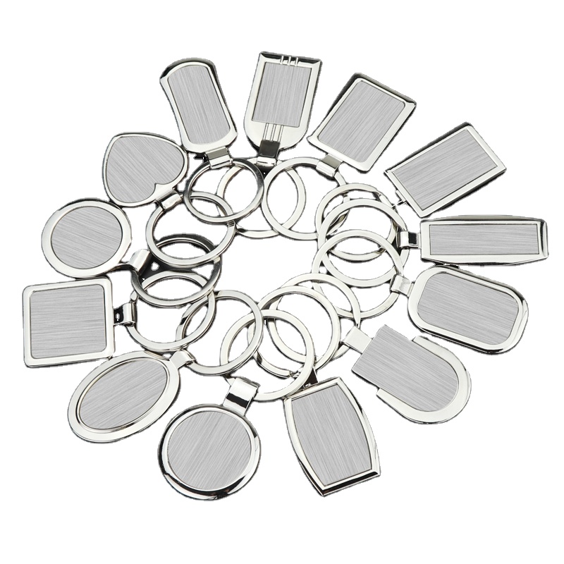 Custom Logo Laser Engraving DIY Sublimation Metal Blank Keyring Keychain /Rectangle Blank Key Chain/Blank Key Ring