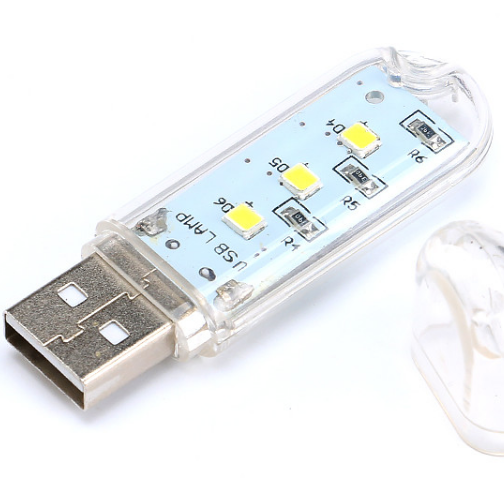 5V USB светодиодный ночник налобный фонарь на 3 светодиодах брелок лампа, лампа для чтения с затемнением, Отдых на природе книга USB гаджет для портативного компьютера PC Power bank