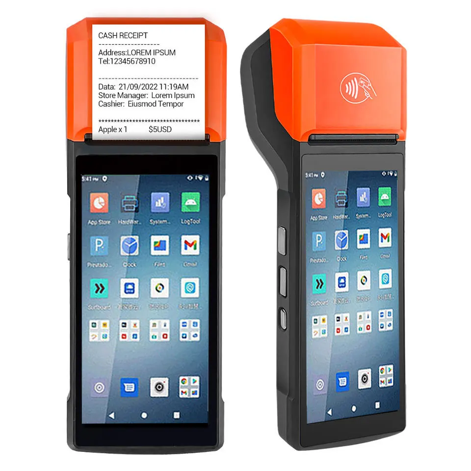 R330 Plus WiFi Android 14 4G WIFI BT Handheld Touch Screen NFC Mobile Payment POS Terminals with 58mm Thermal Printer