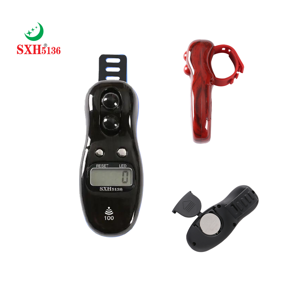 SXH5136, оптовая продажа с завода, Новые бусины, цифровой Tasbih со светодиодом, x100 звуковой сигнал, ручной будильник, кольцо-счетчик, замена батареи Tasbeeh