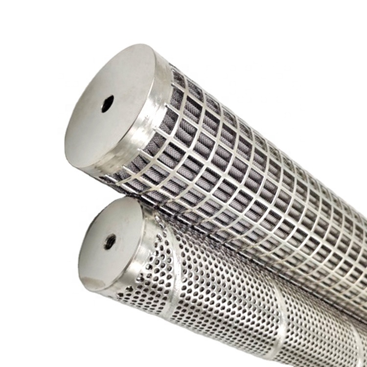 Cylindrical 304 316 stainless steel wire mesh pleated filter hydraulic oil wave filter element special candle filter for ships