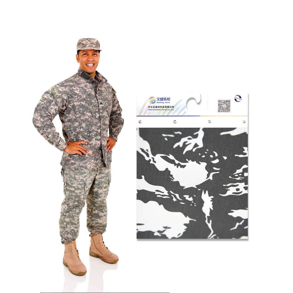 Custom multi-color 50% cotton 50% nylon 235gsm army camouflage material for uniform