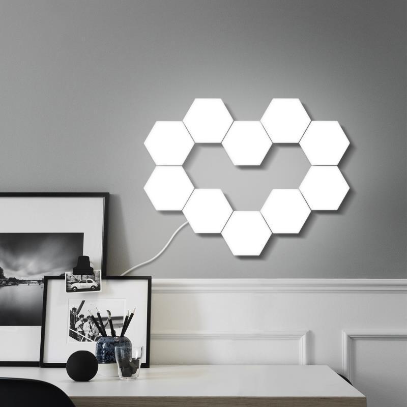 10 шт. творческий DIY Красочные квантовый светильник Led шестиугольные лампы Модульная сенсорный настенный
