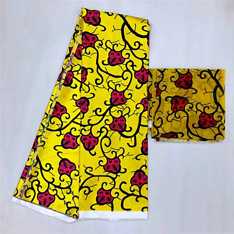 Beautifical 2019 new arrival satin polyester fabric printed satin fabric african print satin chiffon set ML45S13