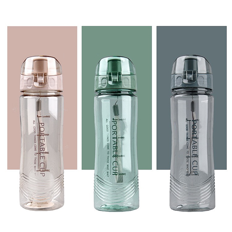 IG style Summer water cup double-layer plastic advertising customized sports portable water bottle