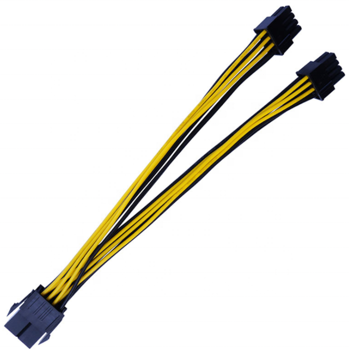 PCI-E Graphics Card 8-pin Female to Dual 6+2pin Male Power Supply Cable 8pin-2x8pin Splitter