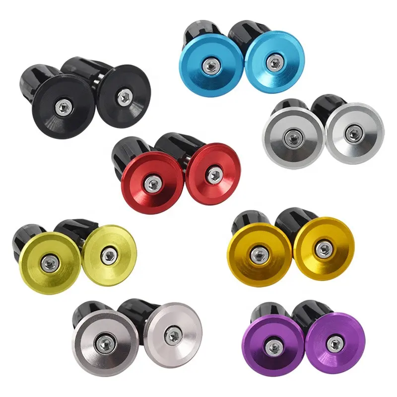 V00023700 24mm 1pair Bike Handlebar Cap Covers Bicycle Grips Aluminum Alloy Lightweight Handle Bar End Plugs Cycling Accessories