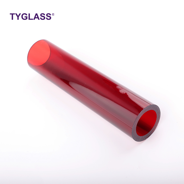 TYGLASS Новая цветная трубка из боросиликатного стекла круглая трубка из красного стекла трубка для курения на разной глубине