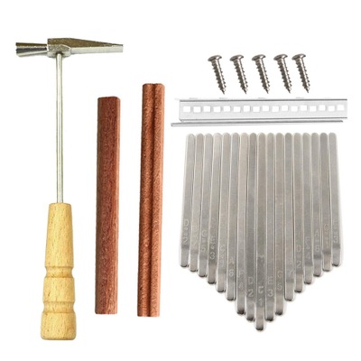 Заводская оптовая продажа DIY kalimba музыкальный инструмент 17 ключей с ключом из нержавеющей стали + мост + молоток для настройки + винт