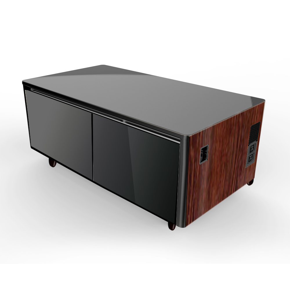 130L встроенный холодильник с выдвижным ящиком, Bluetooth, аудио, usb-порт для зарядки, светодиодный сенсорный экран, для встречи, журнальный столик, кулер