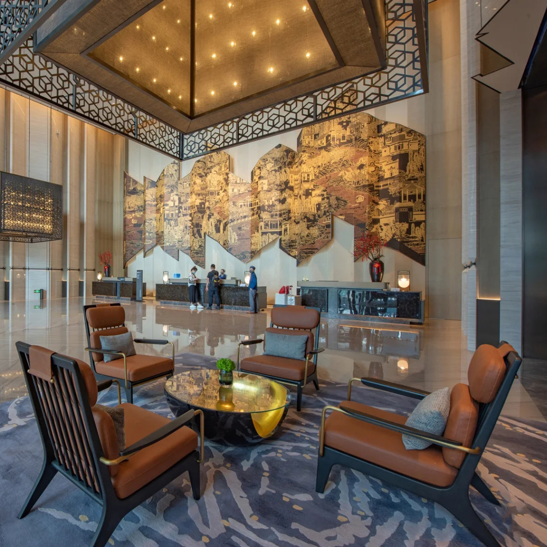 2021 г., чехол для гостиничного продукта intercontinental foshan, новый город, 5 звезд, лобби-мебель, твердый Американский комплект для спальни