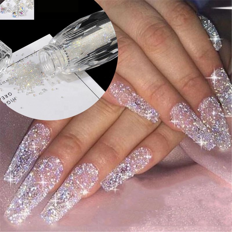 Summer Nails Art Micro Diamond Glass Crystal Rhinestones Pixie Dust Beads Gliter Pixie Ab Crystal for Nail Art Design
