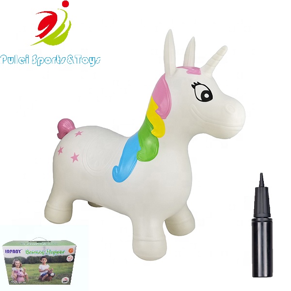 Wholesale 2019 Hot new Gifts Bouncing customsized jumping unicorn inflatable ride on Toys for kids