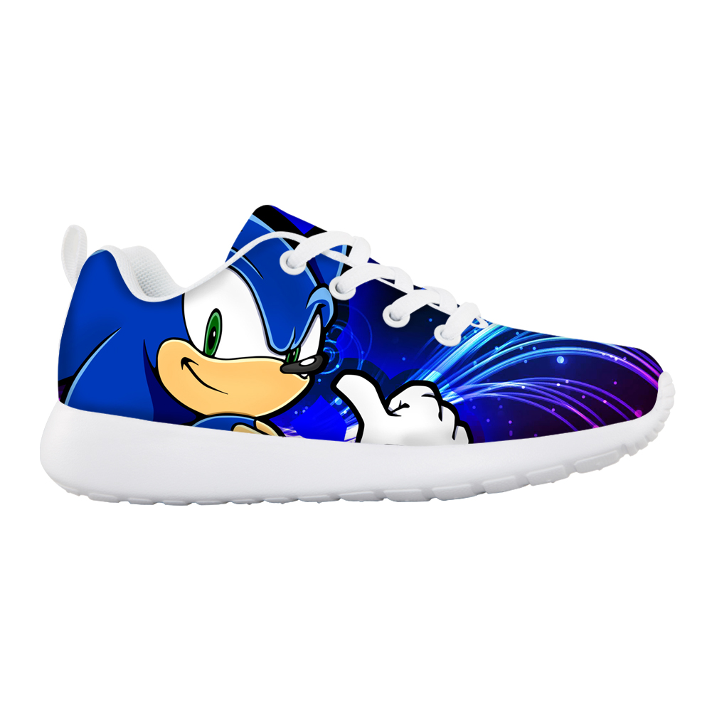 2021 модная детская обувь Sonic the Hedgehog для бега, для мальчиков и девочек, красивая звуковая спортивная детская повседневная обувь