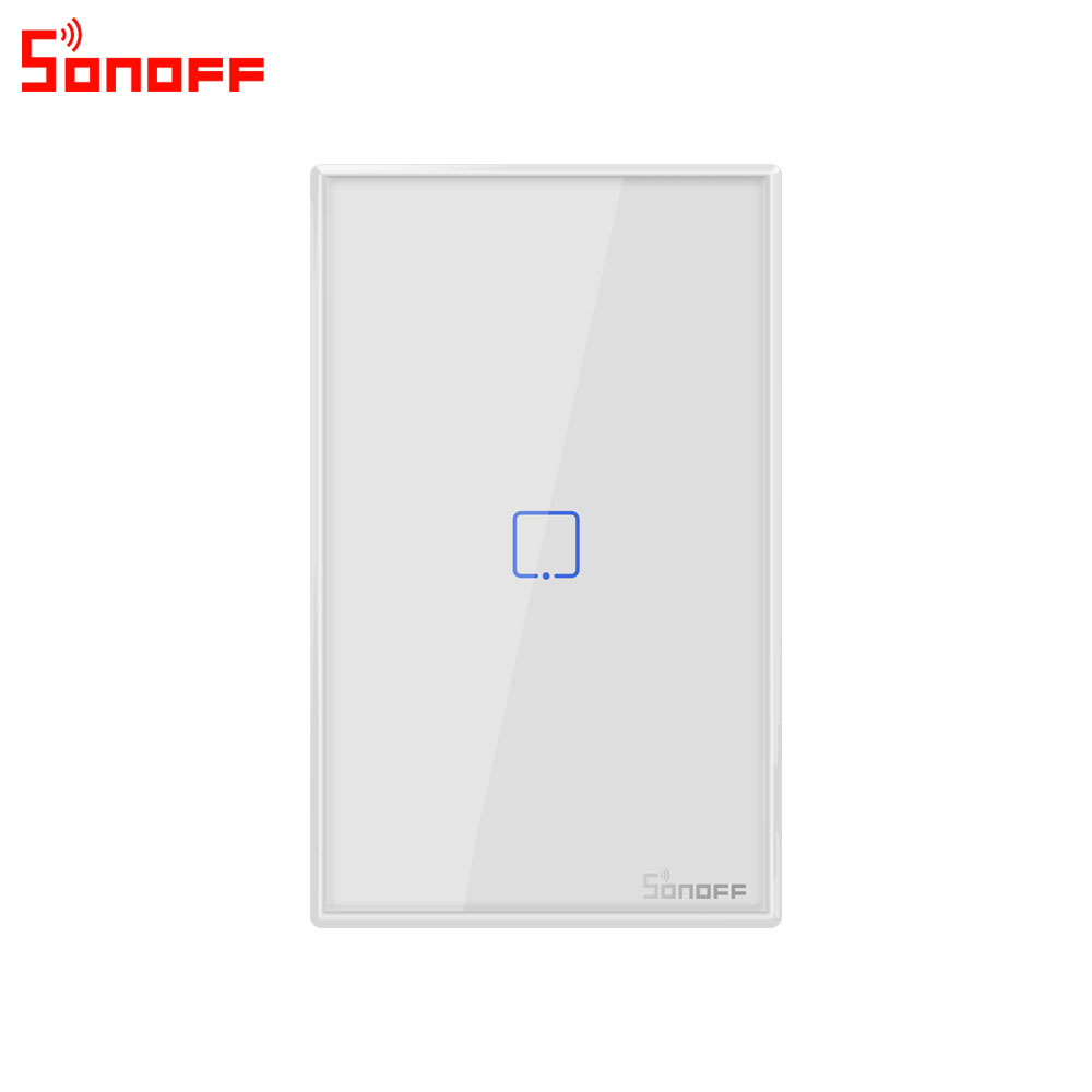 Интеллектуальный выключатель света Sonoff T0 US Smart Wi-Fi настенный выключатель света Touch/Wifi/RF/APP пульт дистанционного управления "умный дом" настенный сенсорный выключатель с Alexa Google Home T2