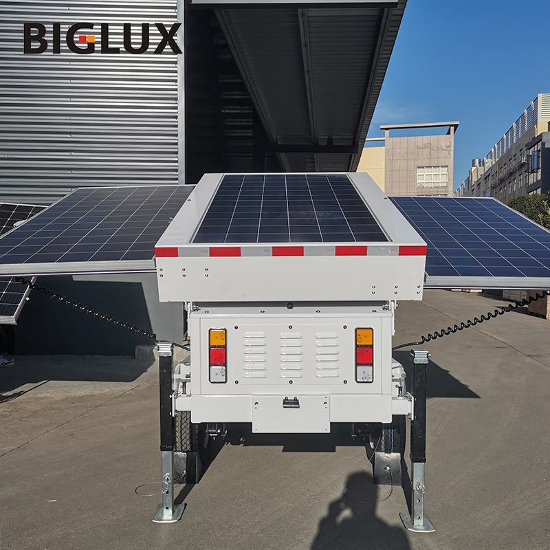 Прицепа Dc24v светодиодная световая башня с 1224v цепь Мобильная система солнечной энергии для камеры видеонаблюдения