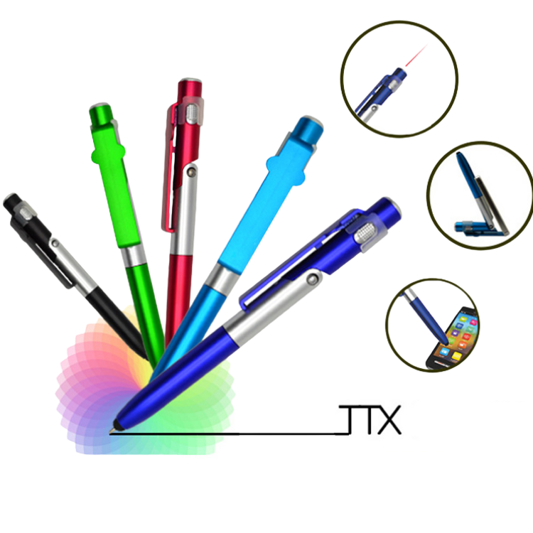 TTX 3 in 1 Multi Function Tool Gifts LED Light Phone Holder Stylus Ballpoint Pen With Logo