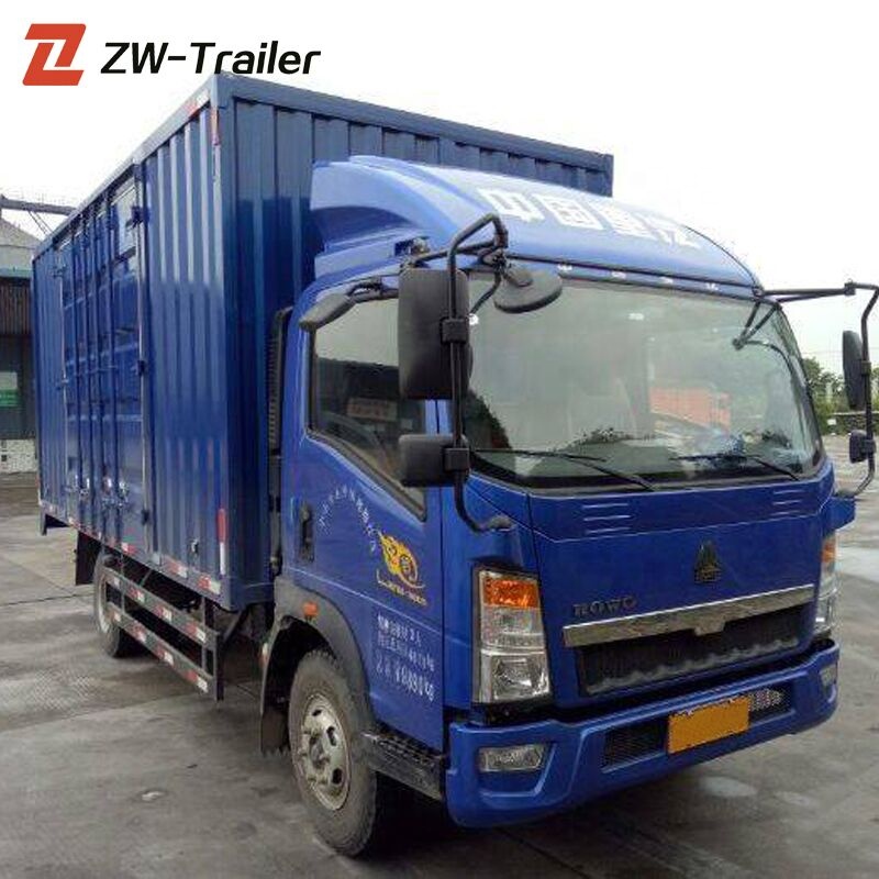 Used HoWo 4X2 light box cargo truck 10 tons for sale