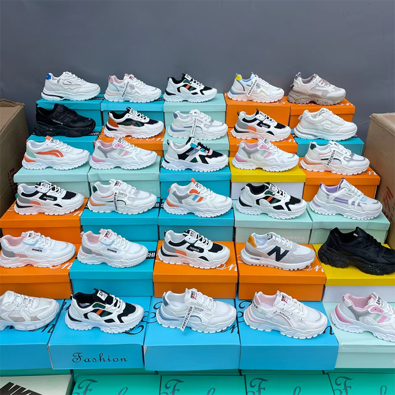 FS23-10 New Women's Luxury Designer Sneakers Casual White running sports Shoes Women's shoes with thick soles