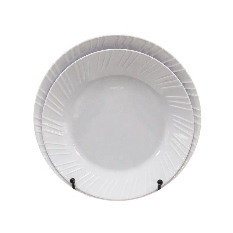 Unbreakable melamin plate deep dish of solid color
