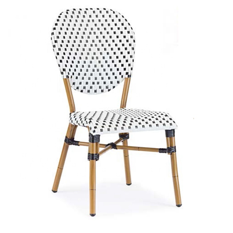High Quality Aluminum Frame PE Rattan Dining Chair Balcony Restaurant Design For Outdoor