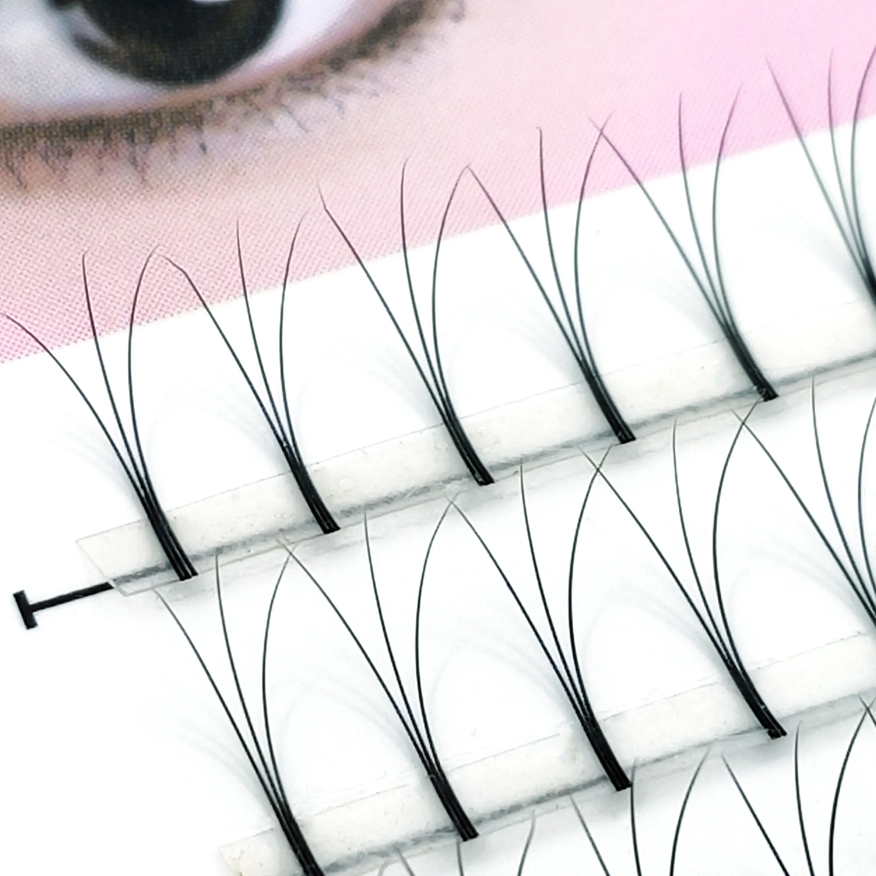 OEM ODM Private Label Premade Fans Lashes Customized Long Stem Premade Fans Eyelashes Hand Made Volume Lashes Extensions