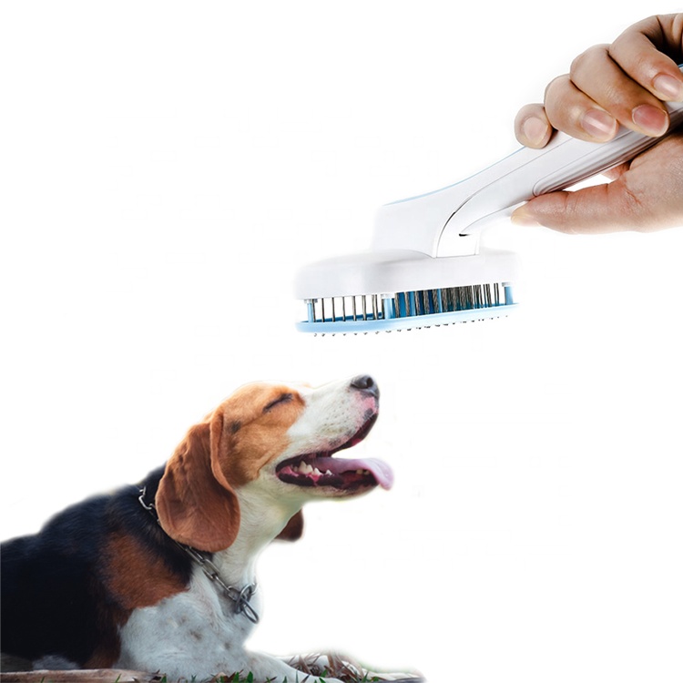 Automatic Dog Cat Hair Removal Brush Self Cleaning Slicker Pet Grooming Comb