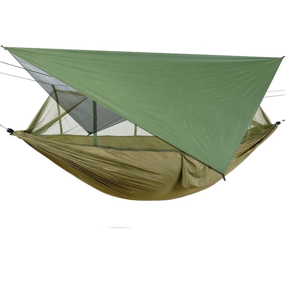 Outdoor Waterproof Sunshade Hammock With Mosquito Net And Rain Fly