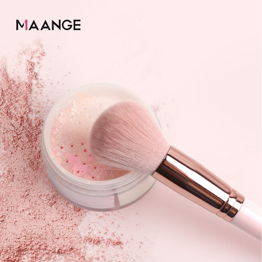 Дешевый одиночный Maquillaje rubora ярко-розовый Большой порошок Румяна Кисть для макияжа