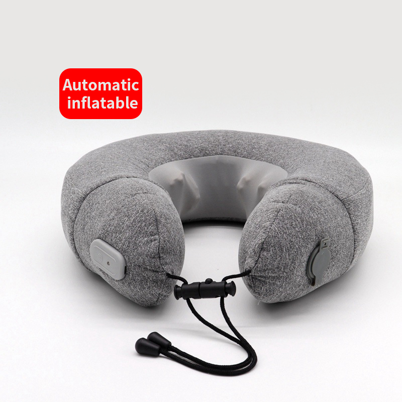 u neck travel pillow massager personalized travel custom car rest automatic heating inflatable massage neck pillow