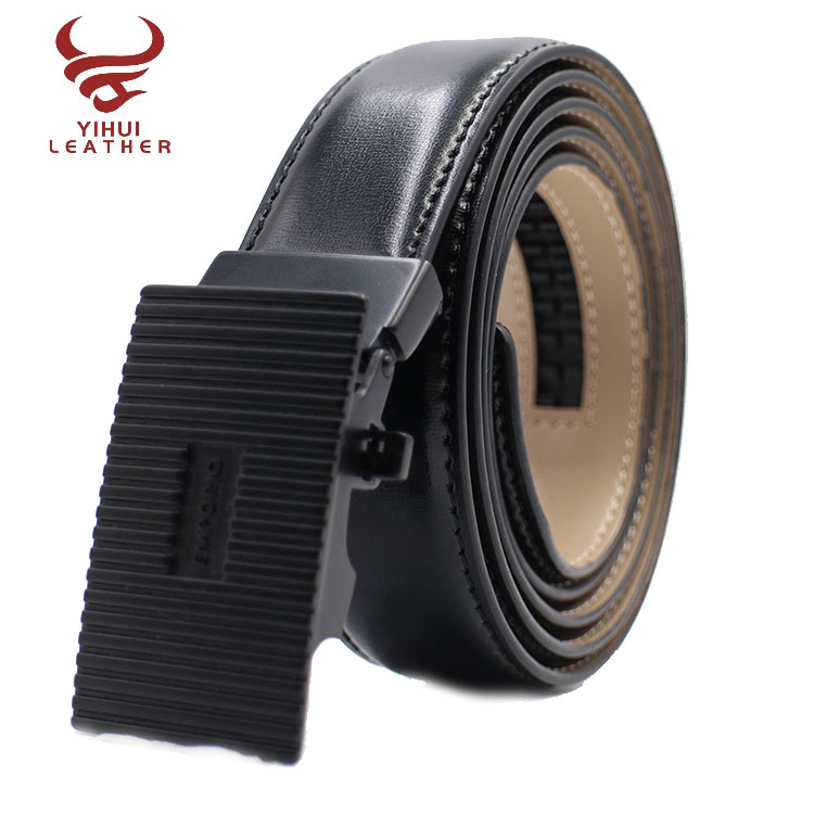 2020 New Design Ratchet Automatic Sliding Buckle Genuine Leather Belt Colors Various Color For Men