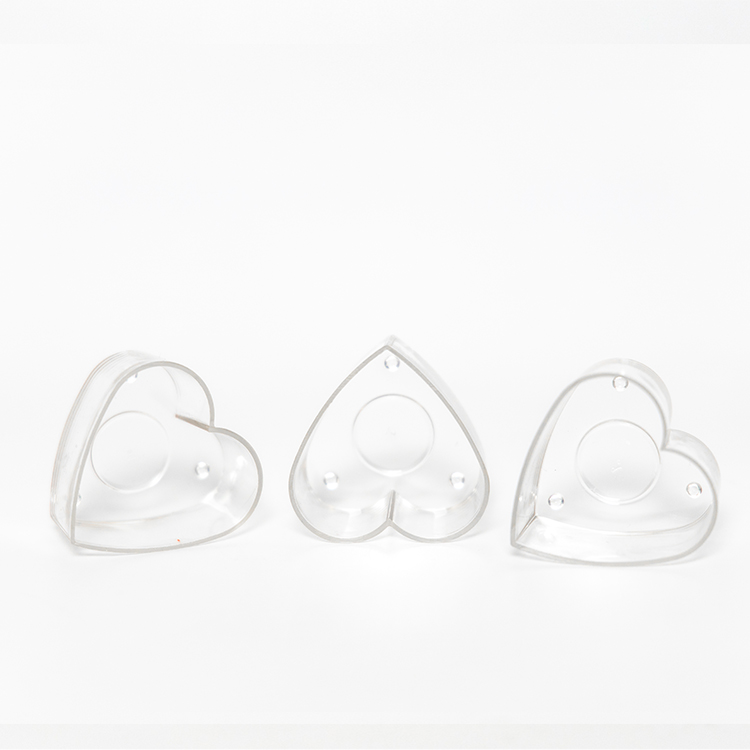 Decoration heart candle jar transparent empty candle holder