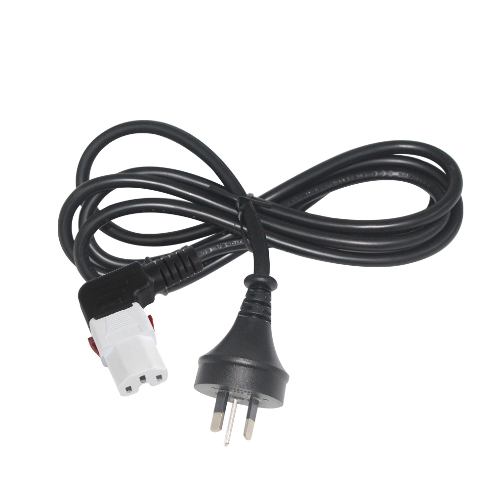 220V 10A IEC320 C15 Lock Connector Power Cord Australian 3Pin Plug AC Extension Cord