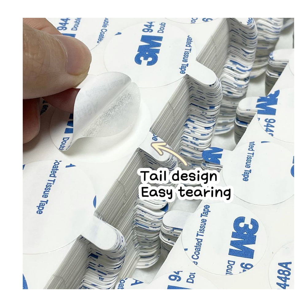 Die Cutting 3M Double Coated Tissue Tape Strong Firmly Sticky Double Sided Adhesive Tape For Wax Seal Sticker