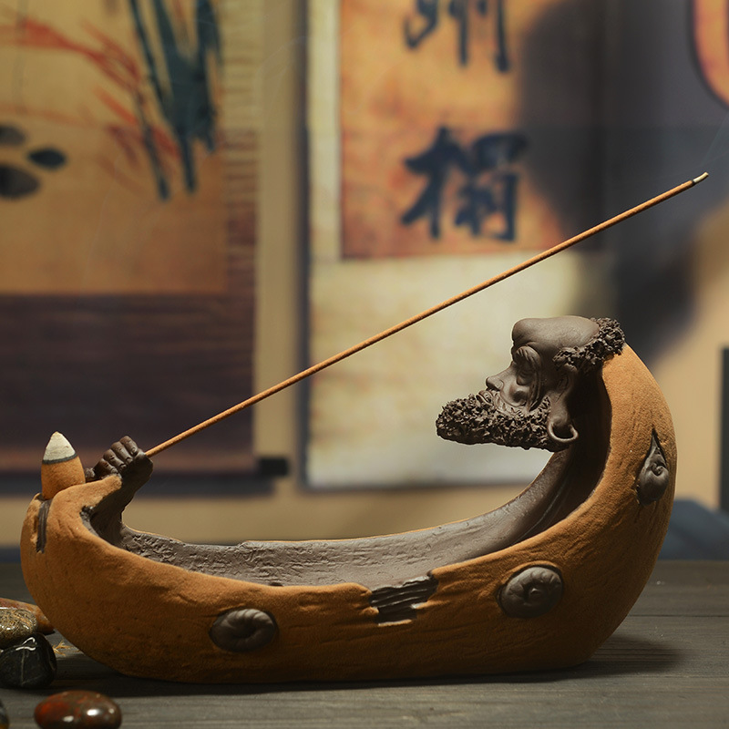 Компания высокого качества ручной работы Bodhidharma обратного потока лотоса керамический водопад ладана палка держатель горелка для чайной церемонии Декор