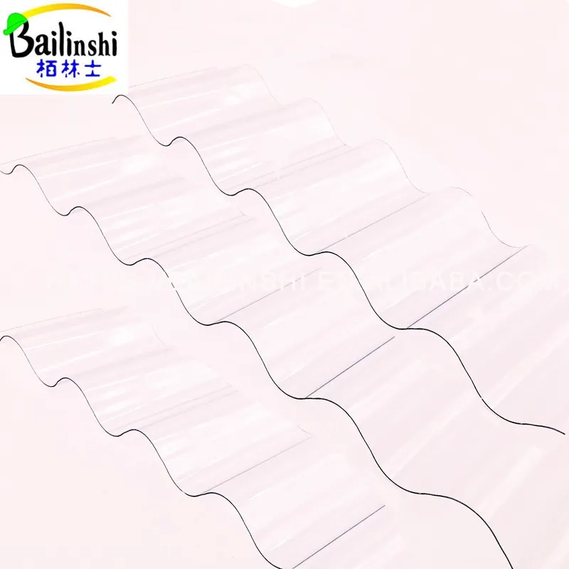 High Strength Cost Effective Clear Plastic Polycarbonate / PC Corrugated Transparent Roofing Sheet