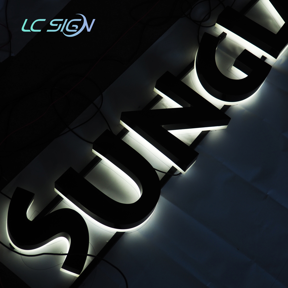 Super quality metal real estate signs metal back led letter sign frame for sign board letters