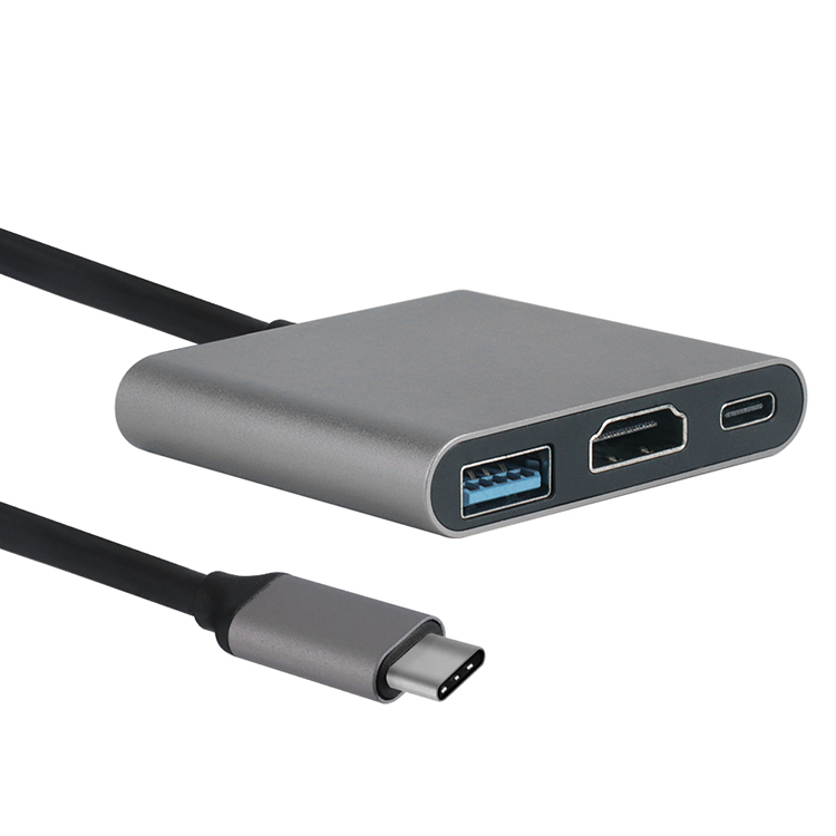 Лидер продаж, 3 в 1 кабель с разъемами типа c и HD-MI USB 3,0 кабель адаптер Type C USB3.0 PD зарядный порт адаптер для компьютера